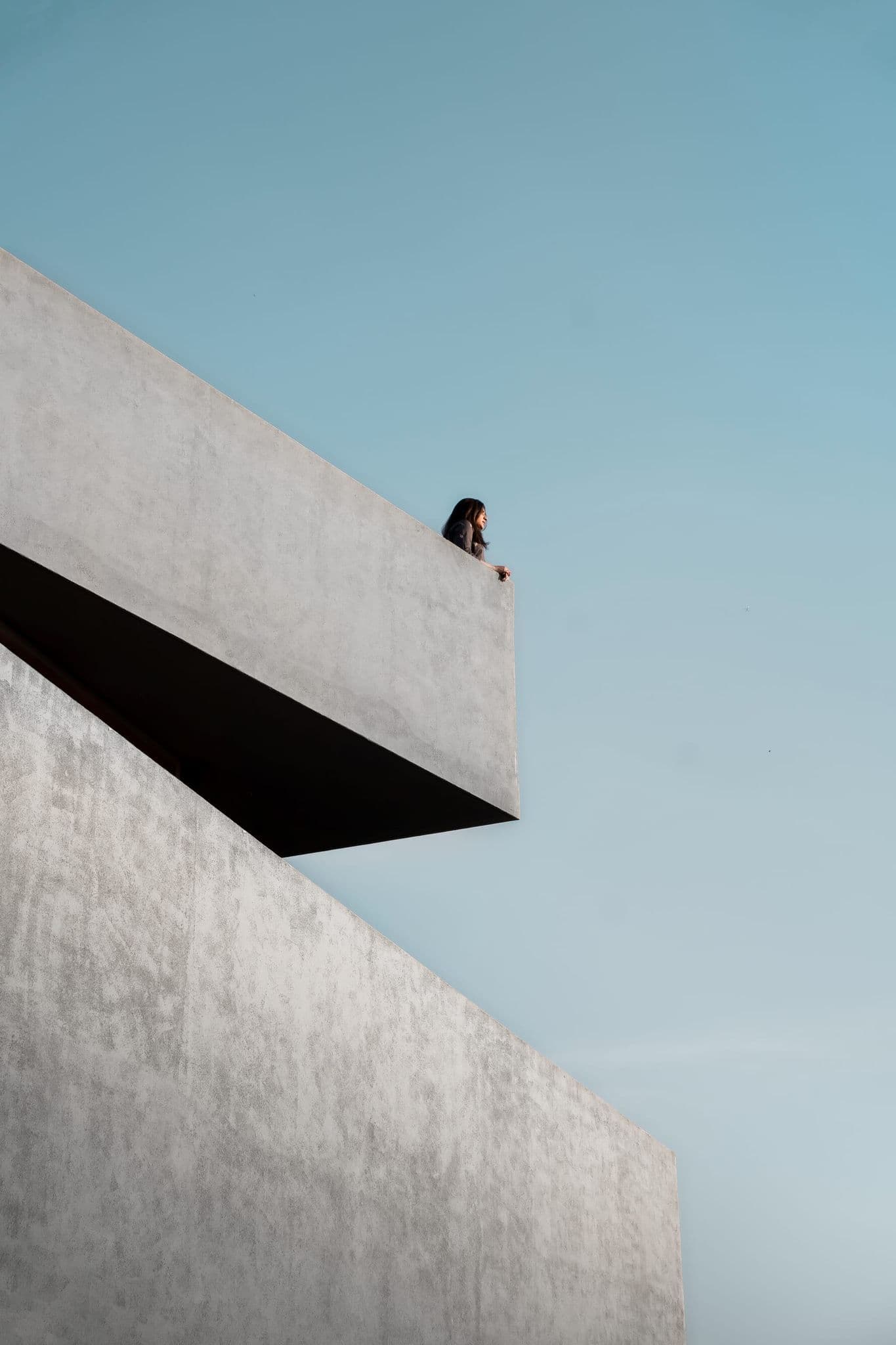 Hira dramatic concrete cantilever against sky
