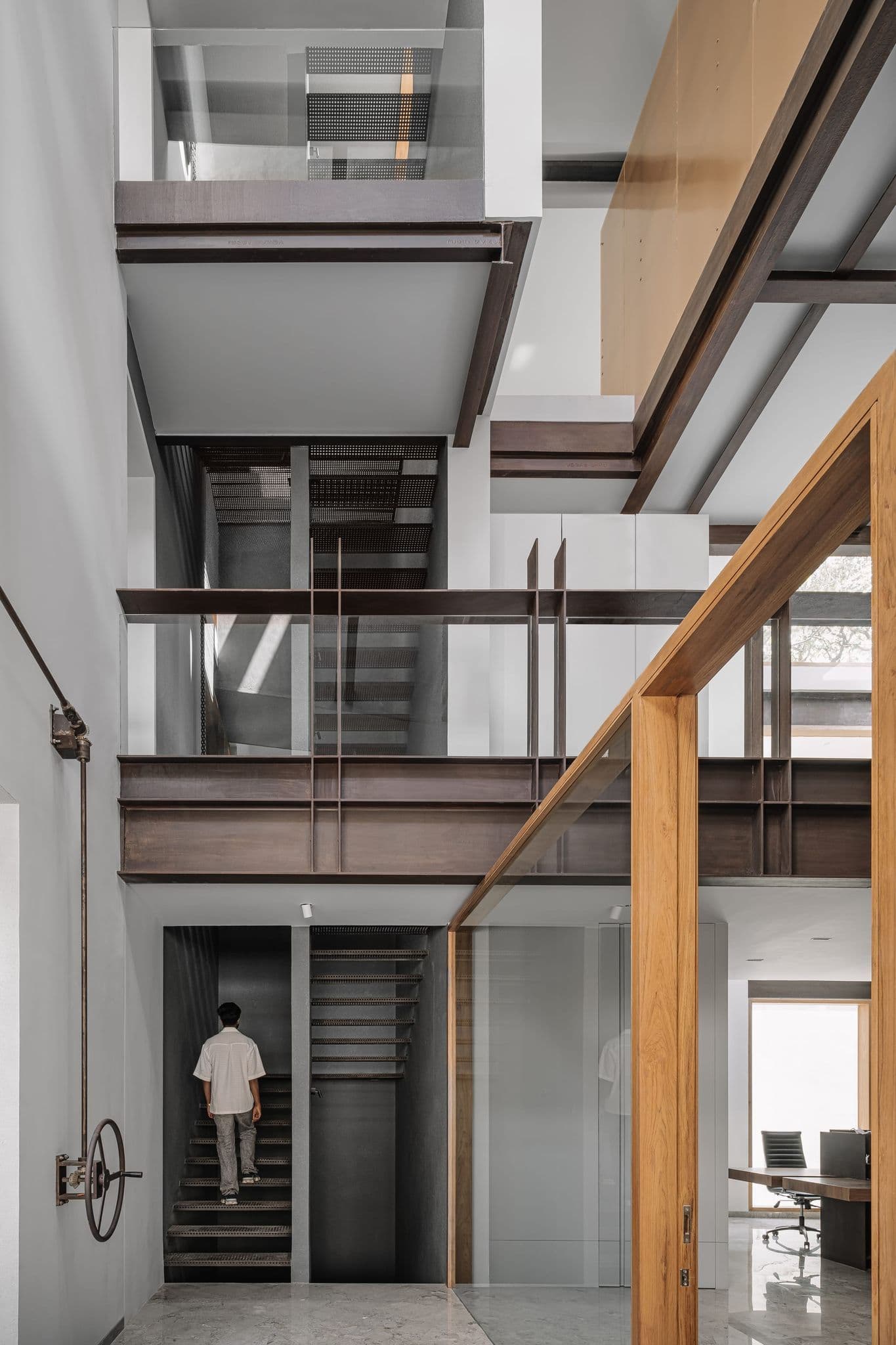 Hira modern architectural facade close-up